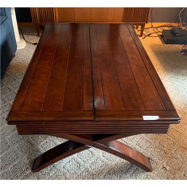 Beautiful Wooden Coffee Table w/ Folding Ends