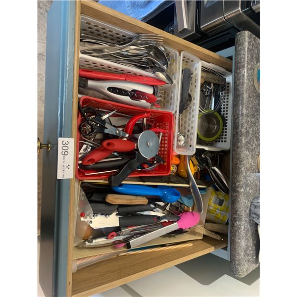 Assortment of Cutlery and Kitchen Utensils