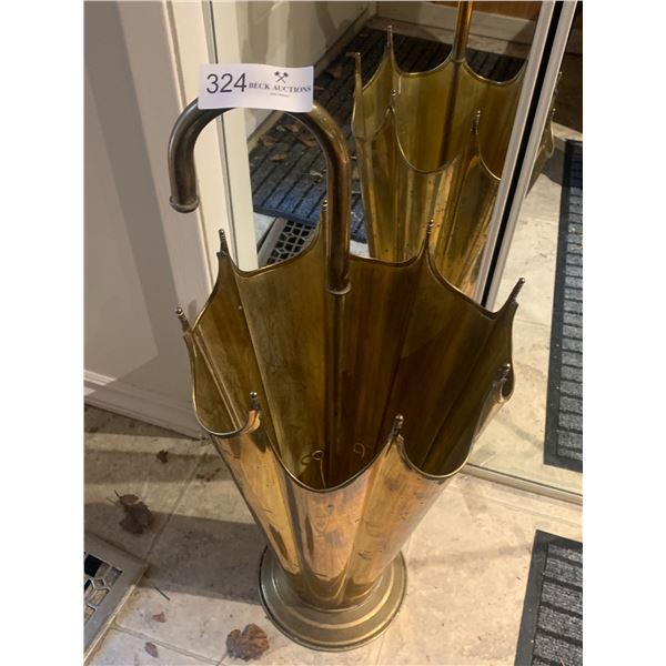 Inverted Umbrella Brass-Coloured Umbrella Stand