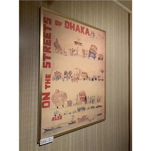 "On the Streets of Dhaka" - Framed Print Artwork By Sabrina (1986)
