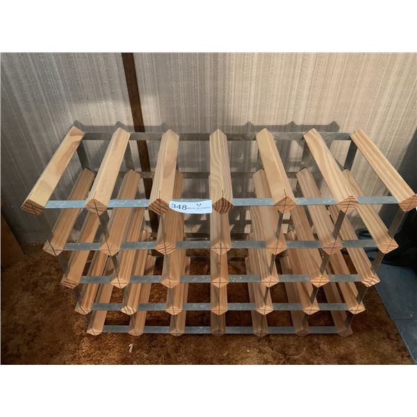 Wooden and Metal Wine Rack