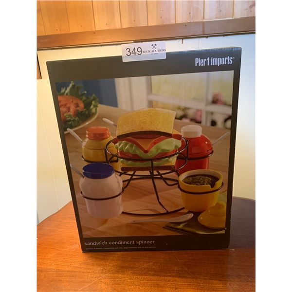Pier 1 Imports Sandwich Condiment Spinner (New in Box)
