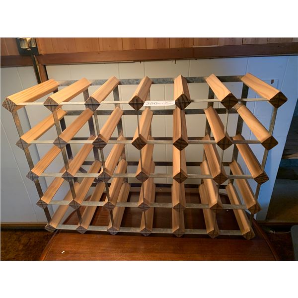 Wooden and Metal Wine Rack