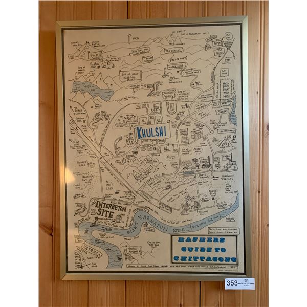 "Hashers Guide to Chittagong" - Framed Poster