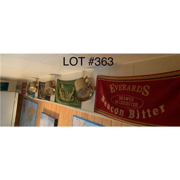 Collections of Beer Advertisement Towels, Coasters, and More!