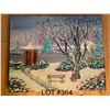 Image 1 : Oil on Canvas Painting of Winter Park Scene