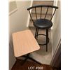 Image 1 : Bar Stool w/ Wooden Side Table