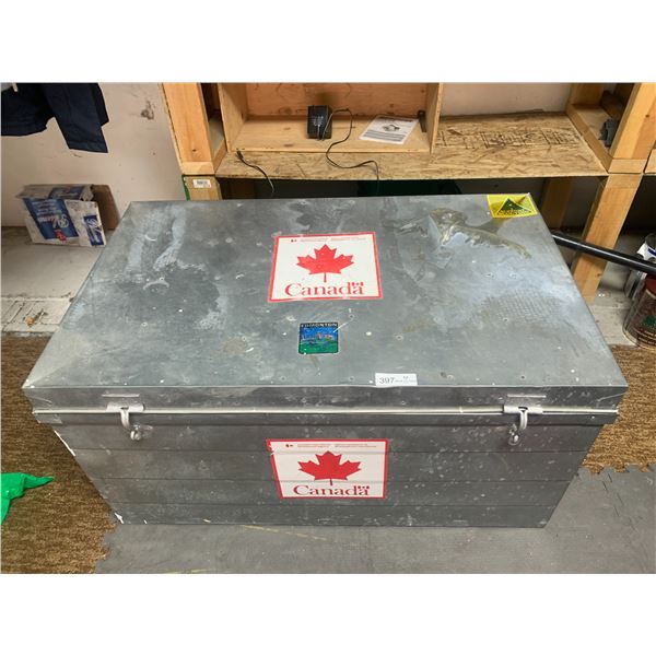 Large Metal Storage Trunk