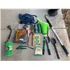 Image 1 : Assortment of Gardening Tools - Watering Cans, Pruning Shears, Hose, and More!