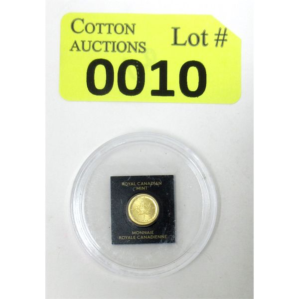 1 Gram .9999 Fine Gold 2022 Canada Maple Leaf Coin 