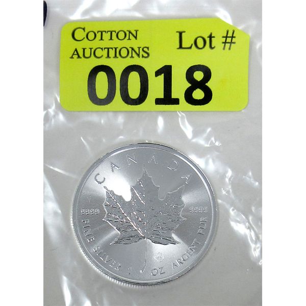 1 Oz .9999 Silver 2023 Canada Maple Leaf Coin Commemorating Queen Elizabeth's Reign