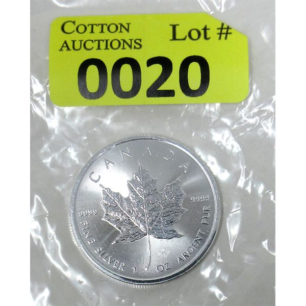 1 Oz .9999 Silver 2021 Canada Maple Leaf Coin 