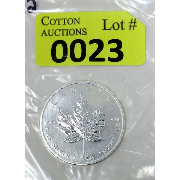 1 Oz .9999 Silver 2012 Canada Maple Leaf Coin 