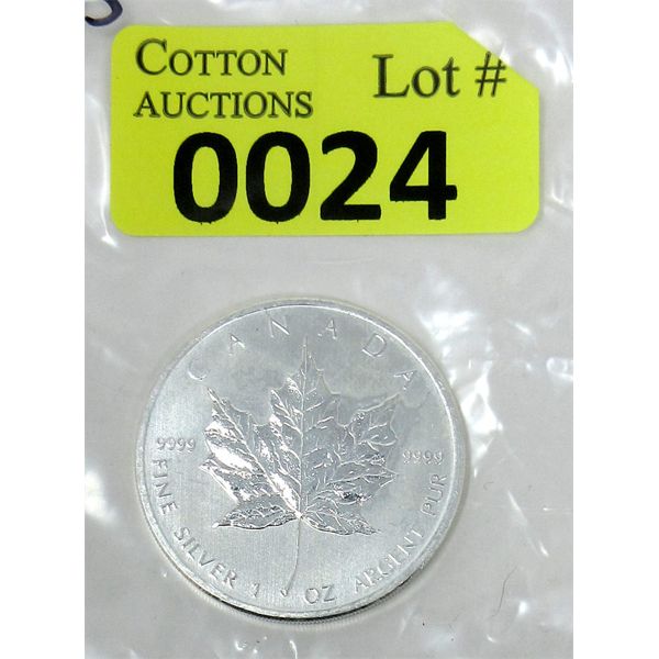 1 Oz .9999 Silver 2011 Canada Maple Leaf Coin 