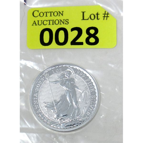 1 Oz .9999 Silver 2023 Britannia Coin 