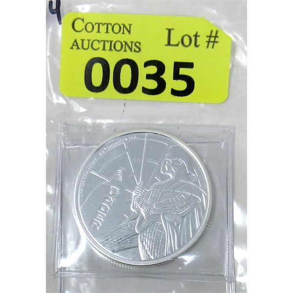  1 Oz .999 Silver 2022 Dearth Vader Star Wars Coin 