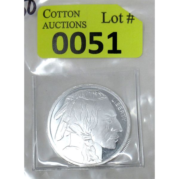1 Oz .999 Silver Liberty 2-Sided Art Round 