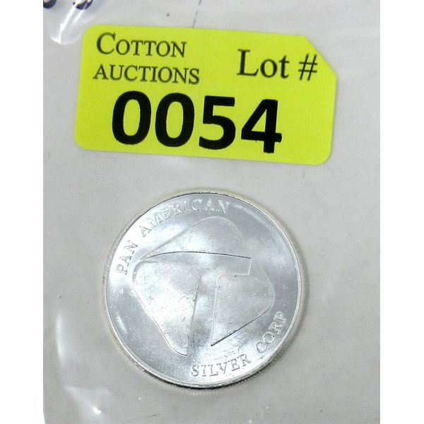 1 Oz .999 Silver Pan American Corp Round 