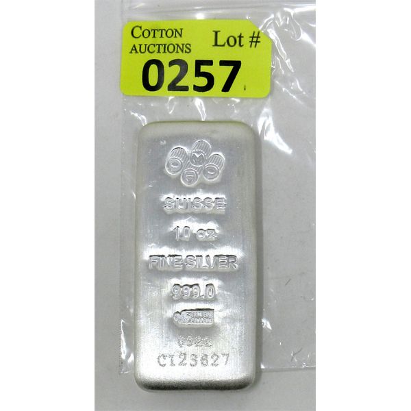 10 Oz .999 Silver PAMP Suisse Serial Numbered Bar