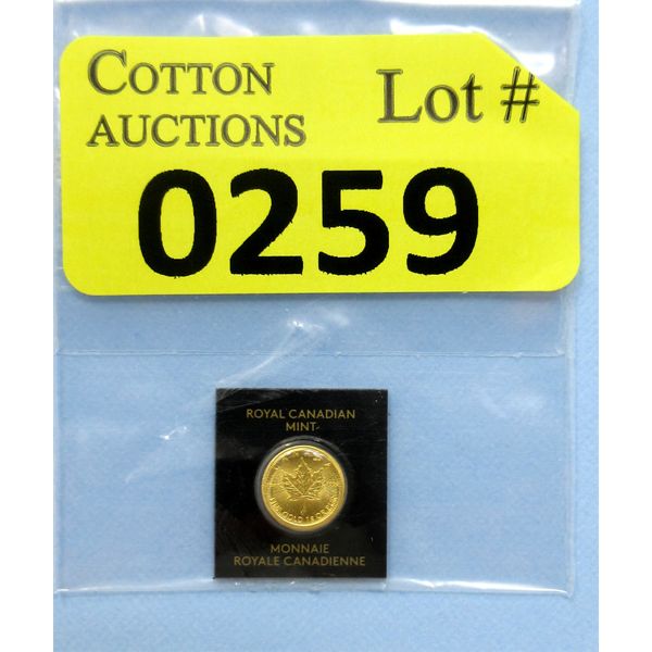 1 Gram .9999 Fine Gold 2022 Canada Maple Leaf Coin