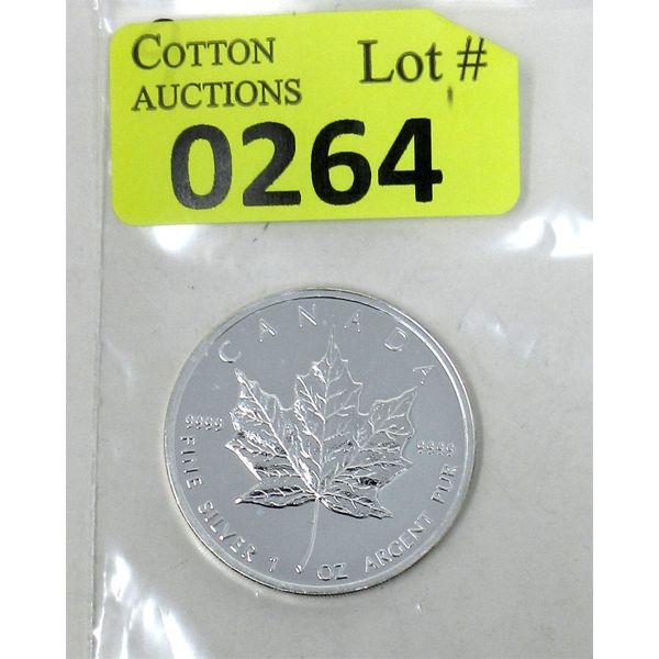 1 Oz .9999 Silver 2009 Canada Maple Leaf Coin 