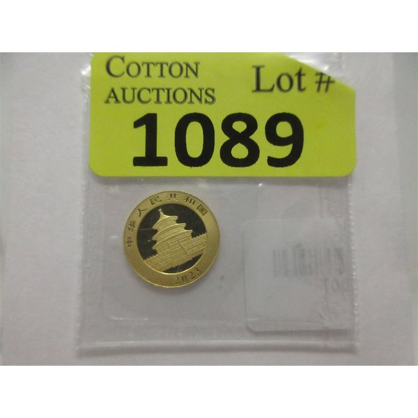 3 Gram .999 Fine Gold 2023 Panda Coin 