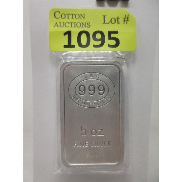 5 Oz .999 Silver JBR Ethically Sourced Bar