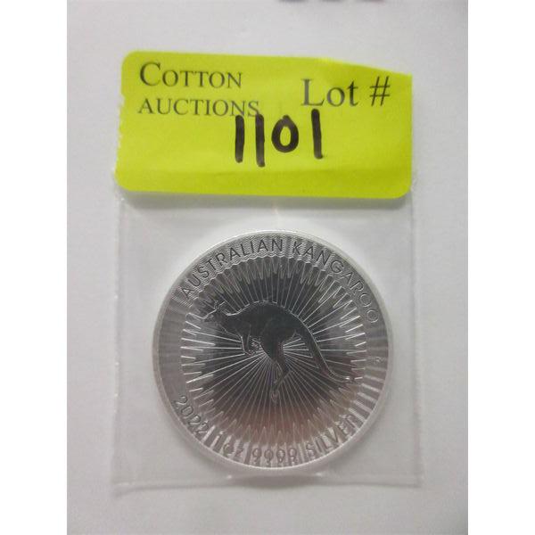 1 Oz .9999 Silver 2022 Australian Kangaroo Coin 