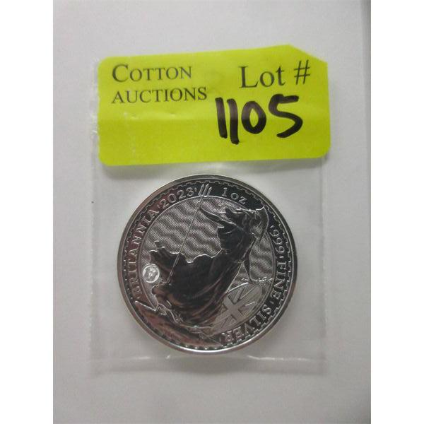 1 Oz .999 Silver 2023 Britannia Coin 