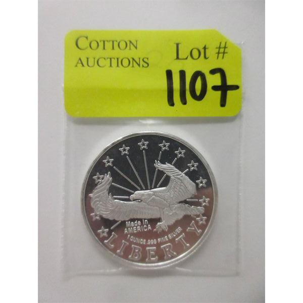 1 Oz .999 Silver Liberty Eagle Art Round