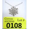 Image 1 : .925 Silver Diamond Snowflake Slide Pendant 