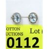 Image 1 : New Blue Topaz & Diamond Sterling Silver Earrings 