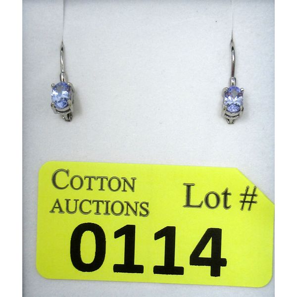 New Tanzanite Sterling Silver Earrings 