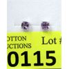 Image 1 : New Amethyst Sterling Silver Stud Earrings 
