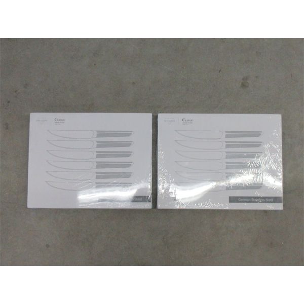 2 New Sky Light Classic Steak Knife Sets - 6 Pieces in each Set 