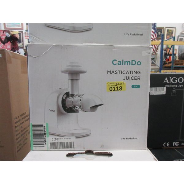 3 CalmDo Masticating Juicers - Open Box 