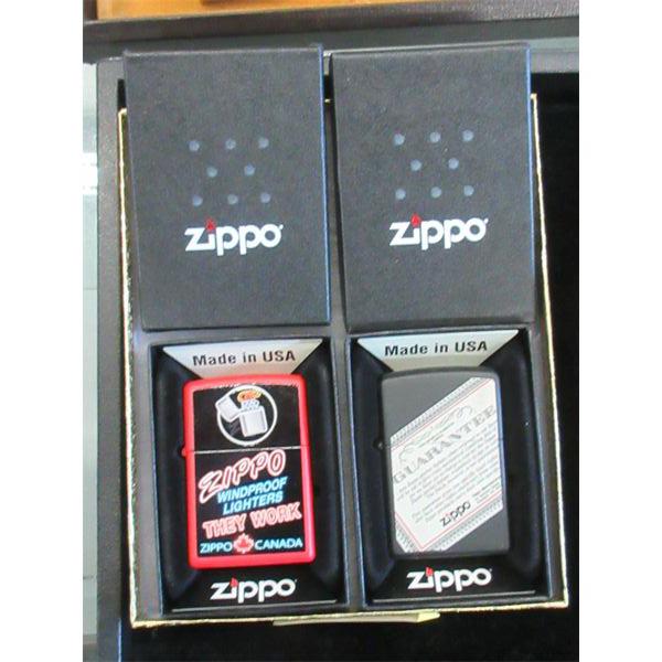2 New Genuine Zippo Lighters in Boxes 