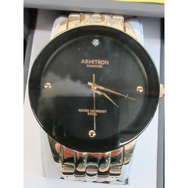 New Men's Armitron Diamond Set Watch