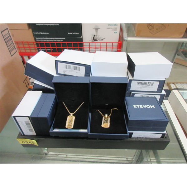 23 New Boxed Pendant Necklaces with Initials