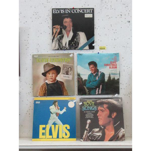 5 Vintage Elvis Vinyl LP Records