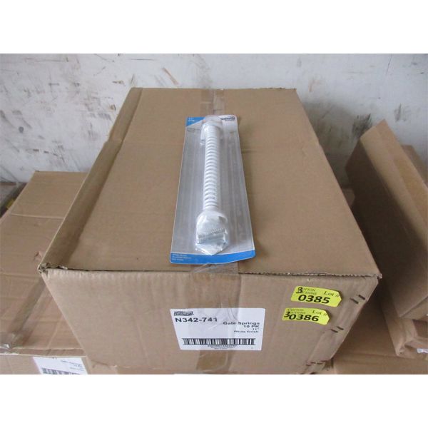 3 Cases of 10 Metal 11" Gate Springs - White Finish