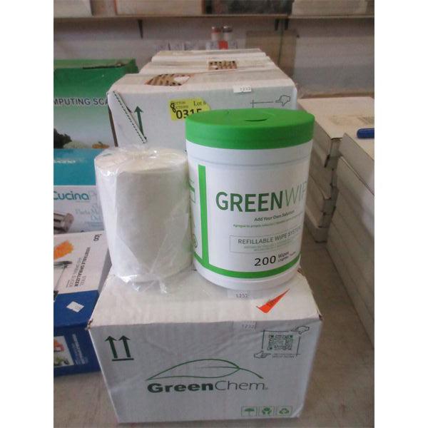 8 New Green Wipe Refillable Wipe Systems