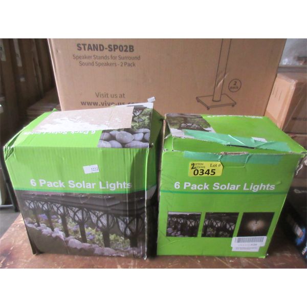 2 Packs of 6 Solar Yard Lights