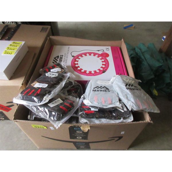 Case of New Hula Hoops and Gym Gloves