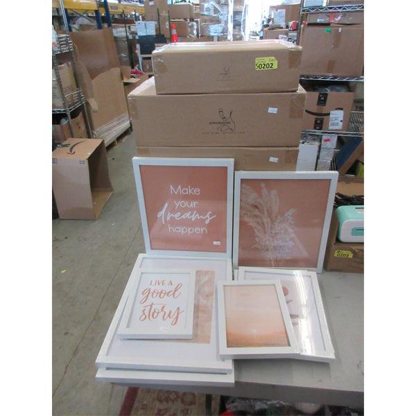 5 Cases of Assorted Framed Wall Art 