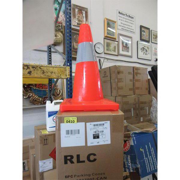 Case of 6 New Reflective Traffic Cones