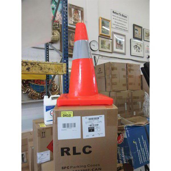 Case of 6 New Reflective Traffic Cones