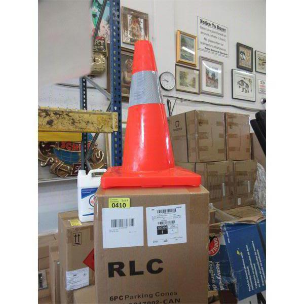 Case of 6 New Reflective Traffic Cones