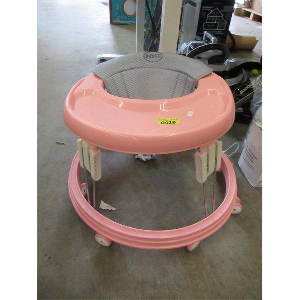 New Pink Baby Walker on Casters