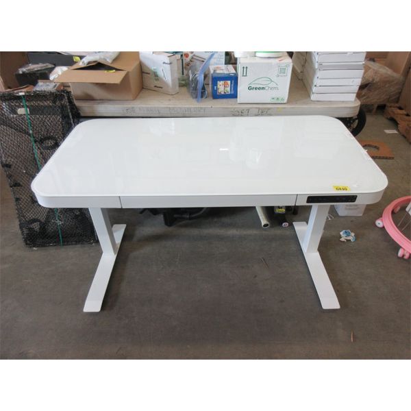 Glass Top Electric Desk